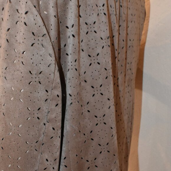 Alfani Brown laser Cut Print Faux-Suede Jacket Size XL - Picture 3 of 5